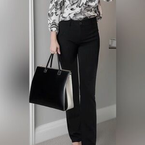 NWOT BANETTETA Dress Pants Black Slacks High Waisted Petite Straight Leg
